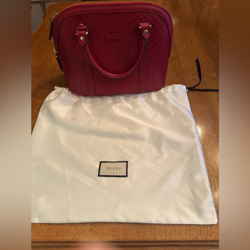 Red Gucci bag